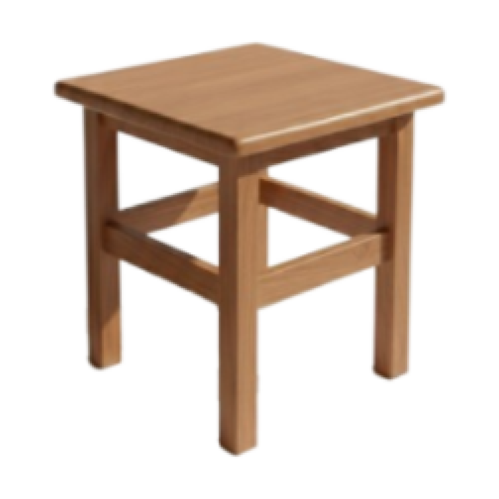 The Solid Teak Square End Table