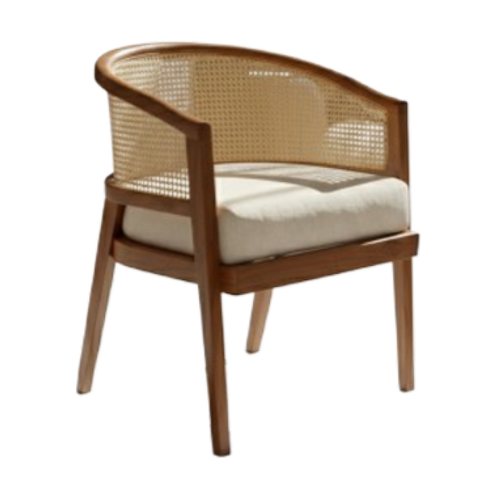 The Riviera Rattan & Teak Armchair